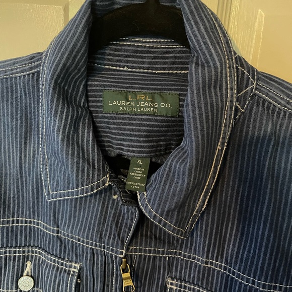 RL Lauren Jeans Co. Overdyed and Upcycled Denim Jacket, size XL - Picture 10 of 11